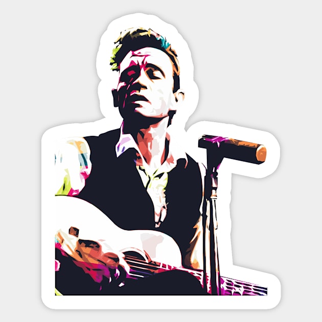 Johnny Cash Sticker by Creativedy Stuff